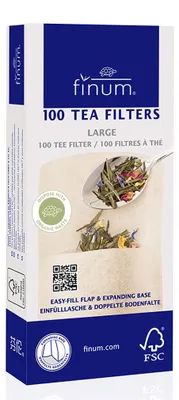 Obrázek produktu pro Čajové filtry Finum L 100 ks hnědé