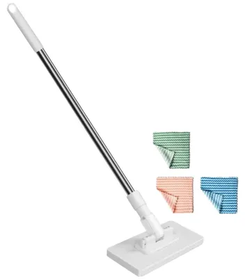 Image de Serpillière, fonctionnement mains libres, lingettes réutilisables, serpillière avec 3 lingettes