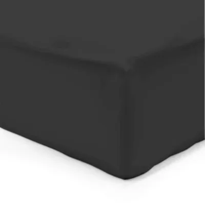 Produktbild von Schwarzes Spannbetttuch 180x200 100% Baumwolle