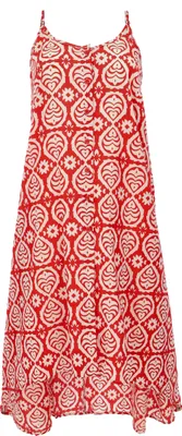 Produktbild von Luftiges Sommerkleid, Strandkleid - Rot, Damen, Viskose, Kleider