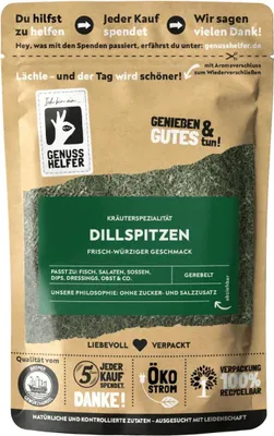 Produktbild von Dillspitzen, gerebelt, Dill Gewürz für Kartoffelsalat, Fisch und Gurkensalat, 40g