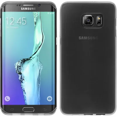 Produktbild von PhoneNatic Case kompatibel mit Samsung Galaxy S6 Edge Plus - weiß Silikon Hülle transparent Cover