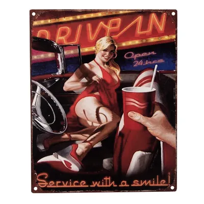 Produktbild von Clayre & Eef Textschild 20x25 cm Rot Eisen