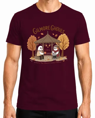 Obrázek produktu pro Gilmore Ghouls kde strašíš, tam tě budu následovat Herbst Geister niedlich Herren T-Shirt, Burgundy, S