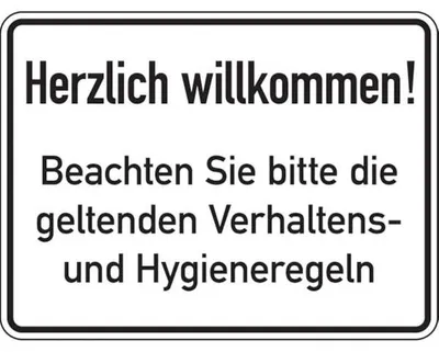 Produktbild von Dreifke® Aufkleber Hinweisschild, doppelseitig, Herzlich willkommen! Schön, d...