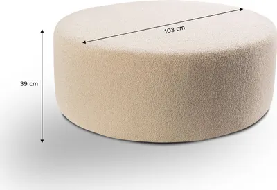 Produktbild von xonox.home Kolo Hocker groß beige B/H/T: 103x39x103cm