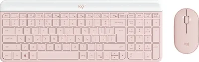 Zdjęcie produktu dla Logitech 920-011322, Mini, Bezprzewodowy, RF Wireless, QWERTY, Różowy, Dołączona myszka
