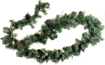 Produktbild von LEX Weihnachtsgirlande incl. LED Lichterkette 100 LEDs Timer warmweiss LK067W-TA