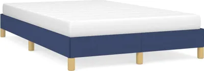 Produktbild von vidaXL Bettgestell ohne Matratze Blau 120x190 cm Stoff