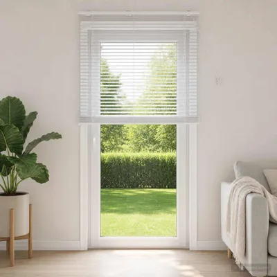 Immagine prodotto di Persiana bianca, 120 x 250 cm, spessore 35 mm, realizzata in legno di paulownia massello