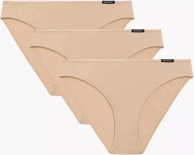 Produktbild von Damen Slips 3er-Pack von Atlantic in beige und schwarz L
