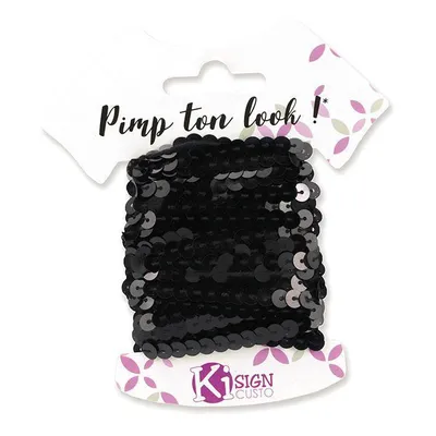 Immagine prodotto di 6 nastro con paillettes 6 m - Nero