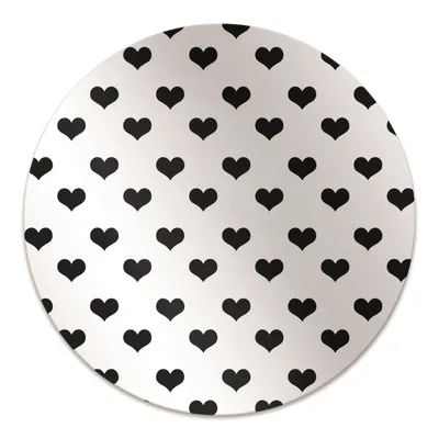 Obrázek produktu pro Kulatá ochranná podložka pod podlahu - Ochranná podložka pod židli - Podložka pod podlahu - 140x100 cm - Černé srdce