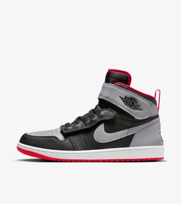 Zdjęcie produktu dla Nike Air Jordan 1 Hi FlyEase "Cement Grey Fire Red" Szary/Czerwony, Rozmiar: 44,5