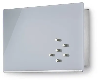 Productafbeelding van blomus sleutelkast met glazen paneel en magnetische oppervlakte -VELIO- | Afmetingen 30 x 20 cm | Grijs