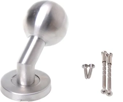 Produktbild von Aqbau®  Türknauf Rund Edelstahl Kugelknopf Fest Knopfdrücker Türknopf Knauf