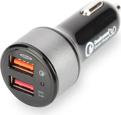Immagine prodotto di Ednet QuickCharge 3.0 AutoLadeadapter DualPort schwarz