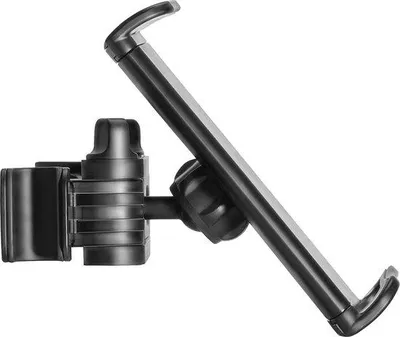 Produktbild von Unyqoos® Auto-Kopfstützenhalterung für Tablet & Smartphone – verstellbar 110–190 mm, kompatibel mit iPad/iPhone, Rücksitz‑Halterung, schwarz