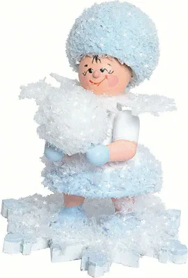 Produktbild von Schneeflöckchen mit Schneekugel (5cm) von Drechslerei Kuhnert