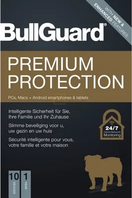 Produktbild von BullGuard Premium Protection 2020 1 Jahr 10 Geräte Multi-Device PC/MAC/Andr.