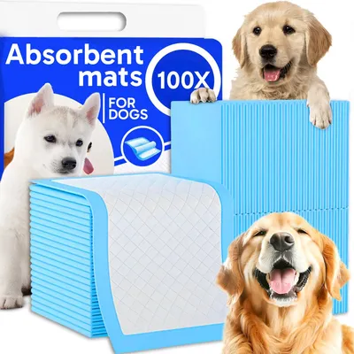Produktbild von Trainingspads Welpenunterlagen für Hunde, Hygienische Pee Pee Pads, Super Saugfähig, Auslaufsicher, Einweg Unterlagen 60x40 cm, 100 Stück Retoo