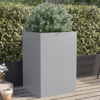 Produktbild von Pflanzkübel Silbern 52x48x75 cm Verzinkter Stahl 841588