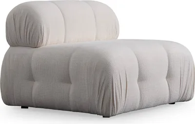 Produktbild von Hanah Home, Petite O1 - White, 1-Sitzer-Sofa, BUCHENHOLZ / SPANPLATTEN, Weiß, 95 x 95 x 75 cm