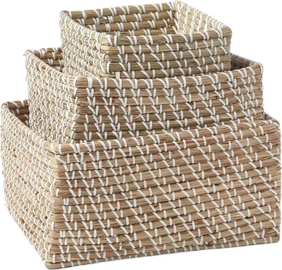Immagine prodotto di Westwing Aleya, set di cestini portaoggetti in seagrass da 3 pezzi