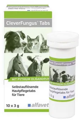 Produktbild von CleverFungus Tabs 10 x 3g Hautpflegetabs Tiere Pilzerkrankungen Ekzem Allergie