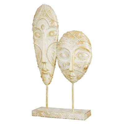 Zdjęcie produktu dla Gilde Skulptur, "Giseh", Gesichtsmotiv, Kunstharz, goldfarben, VE 1, L. 7 cm, B. 18 cm, H. 38 cm 37454 4063387374542