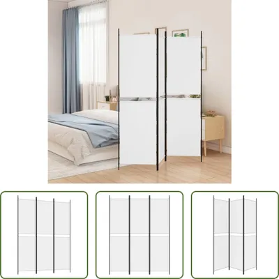 Produktbild von The Living Store 3-tlg. Paravent Weiß 150x200 cm Stoff