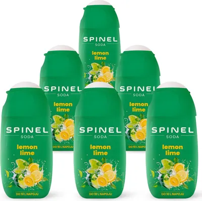 Produktbild von Spinel Soda Zitronen Limetten Sirup 65ml, 6 Stück für SodaStream Wassersprudler
