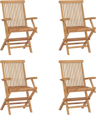 Produktbild von Składane krzesła ogrodowe 4 szt. Lite drewno tekowe