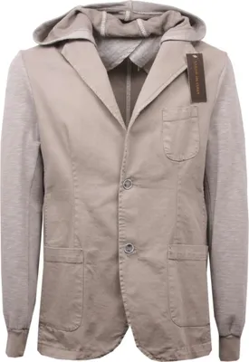 Produktbild von C3188 NO BRAND Männer slim fit taubengrau Kapuzenjacke Mann