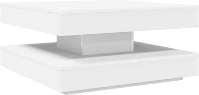 Obrázok produktu pre vidaXL Konferenčný stolík otočný o 360 stupňov biely 70x70x34,5 cm