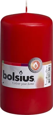 Produktbild von BOLSIUS Stumpenkerze 13x6,8cm rot