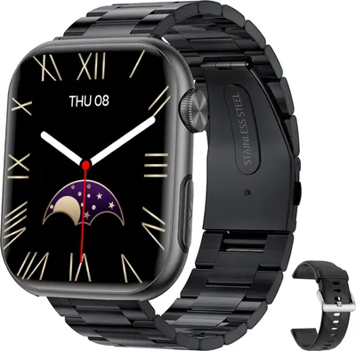 Obrázek produktu pro Chytré hodinky MT500 pro muže a ženy, podpora BT hovorů, 1,97" fitness tracker s monitorem srdečního tepu a spánku, vodotěsné sportovní hodinky IP67