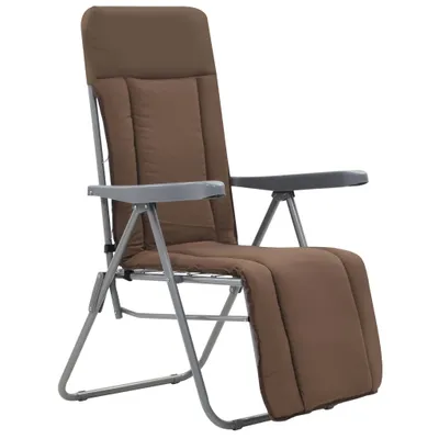 Immagine prodotto di vidaXL Sedia da giardino pieghevole con cuscini 2 pezzi. Marrone