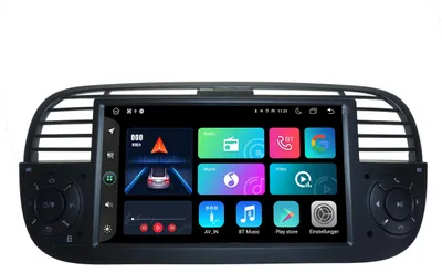 Produktbild von Für Fiat 500 (Schwarz) 7" Touchscreen Android Autoradio GPS Navigation CarPlay
