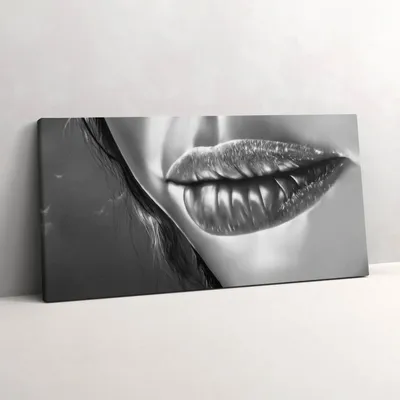 Produktbild von Der Mund einer Frau – Leinwandbild Wandbild – 100x50 cm – Leinwandbilder – Wandbilder – Schlafzimmer – Flur