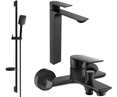 Zdjęcie produktu dla Mexen Alexa DS62 zestaw wannowy, czarny - 71213DS62-70