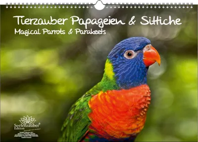 Produktbild von Papageienzauber Papageien und Sittiche DIN A3 Immerwährender Kalender - Seelenzauber