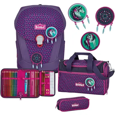 Produktbild von Scout Sunny II Schulranzen Set 4-tlg. Superflash Dreamcatcher