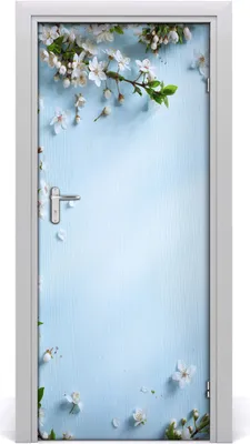 Produktbild von Tulup Türaufkleber 85x205 cm Dekorative Aufkleber Selbstklebend Wasserdichte Tapete Abnehmbar Schlafzimmer Wohnzimmer Wohnkultur - Kirschblüten