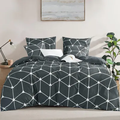 Obrázok produktu pre Omgoods – Geometrická obliečka na prikrývku, 200 x 220 cm