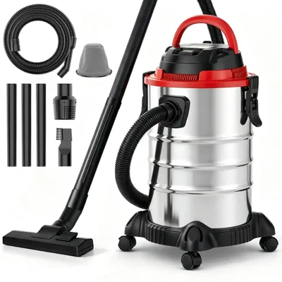 Produktbild von Industriestaubsauger, 3000W Nass Trocken Sauger Aschesauger, Nass Trockensauger mit 20L Metallbehälter, für kalte und heiße Asche, Kaminöfen