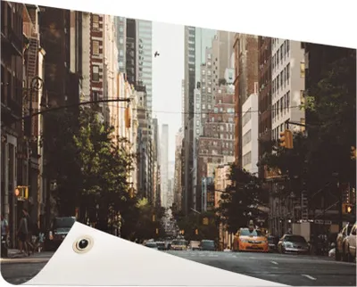 Produktbild von Gartenposter - 60x40 cm - New York Ruhige Straße am Morgen  - Modernes Wandbilder - Amerikanische Städte