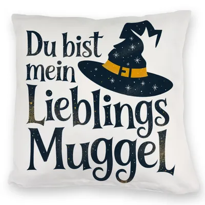 Produktbild von DU BIST MEIN LIEBLINGS MUGGEL Kuschelkissen - Lieblingsmensch Geschenk