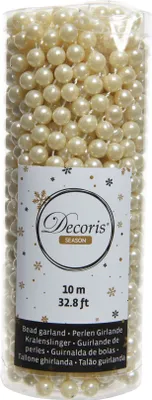 Produktbild von Perlen für Weihnachtsbaumkette beige 10 m