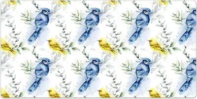 Produktbild von Mauspad - Schreibtischmatte - Tischunterlage - 90x45 cm - Bunte Vögel
